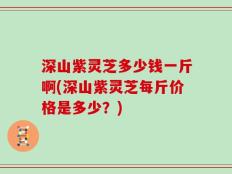 深山紫灵芝多少钱一斤啊(深山紫灵芝每斤价格是多少？)