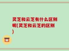 灵芝和云芝有什么区别呢(灵芝和云芝的区别)
