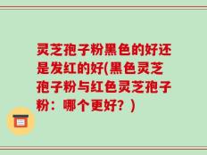 灵芝孢子粉黑色的好还是发红的好(黑色灵芝孢子粉与红色灵芝孢子粉：哪个更好？)
