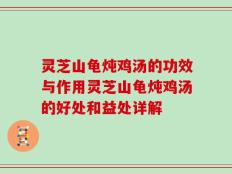 灵芝山龟炖鸡汤的功效与作用灵芝山龟炖鸡汤的好处和益处详解