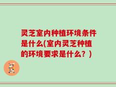 灵芝室内种植环境条件是什么(室内灵芝种植的环境要求是什么？)