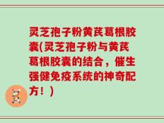 灵芝孢子粉黄芪葛根胶囊(灵芝孢子粉与黄芪葛根胶囊的结合，催生强健免疫系统的神奇配方！)