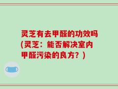 灵芝有去甲醛的功效吗(灵芝：能否解决室内甲醛污染的良方？)