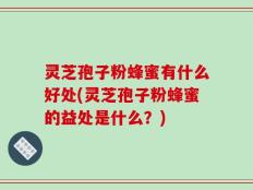 灵芝孢子粉蜂蜜有什么好处(灵芝孢子粉蜂蜜的益处是什么？)