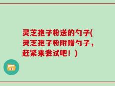 灵芝孢子粉送的勺子(灵芝孢子粉附赠勺子，赶紧来尝试吧！)