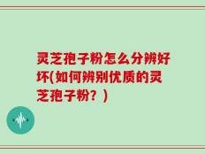 灵芝孢子粉怎么分辨好坏(如何辨别优质的灵芝孢子粉？)