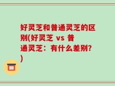 好灵芝和普通灵芝的区别(好灵芝 vs 普通灵芝：有什么差别？)