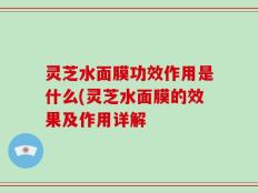 灵芝水面膜功效作用是什么(灵芝水面膜的效果及作用详解