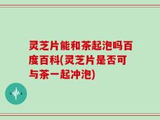 灵芝片能和茶起泡吗百度百科(灵芝片是否可与茶一起冲泡)