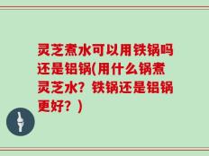 灵芝煮水可以用铁锅吗还是铝锅(用什么锅煮灵芝水？铁锅还是铝锅更好？)