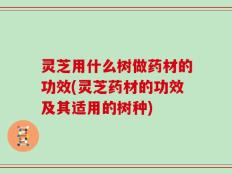 灵芝用什么树做药材的功效(灵芝药材的功效及其适用的树种)