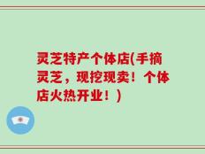 灵芝特产个体店(手摘灵芝，现挖现卖！个体店火热开业！)