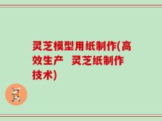 灵芝模型用纸制作(高效生产  灵芝纸制作技术)