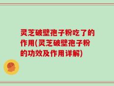灵芝破壁孢子粉吃了的作用(灵芝破壁孢子粉的功效及作用详解)