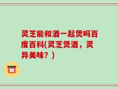 灵芝能和酒一起煲吗百度百科(灵芝煲酒，灵异美味？)