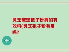 灵芝破壁孢子粉真的有效吗(灵芝孢子粉有用吗？