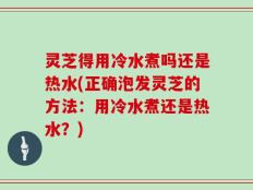 灵芝得用冷水煮吗还是热水(正确泡发灵芝的方法：用冷水煮还是热水？)