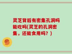 灵芝背后有密集孔洞吗能吃吗(灵芝的孔洞密集，还能食用吗？)