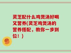 灵芝配什么鸡煲汤好喝又营养(灵芝鸡煲汤的营养搭配，教你一步到位！)