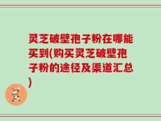 灵芝破壁孢子粉在哪能买到(购买灵芝破壁孢子粉的途径及渠道汇总)