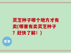 灵芝种子哪个地方才有卖(哪里有卖灵芝种子？赶快了解！)
