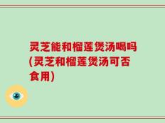 灵芝能和榴莲煲汤喝吗(灵芝和榴莲煲汤可否食用)