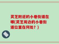 灵芝附近的小巷街道在哪(灵芝周边的小巷街道位置在何处？)