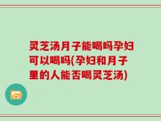 灵芝汤月子能喝吗孕妇可以喝吗(孕妇和月子里的人能否喝灵芝汤)