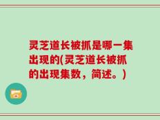 灵芝道长被抓是哪一集出现的(灵芝道长被抓的出现集数，简述。)