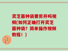 灵芝菌种袋要剪开吗视频(如何正确打开灵芝菌种袋？简单操作视频教程！)