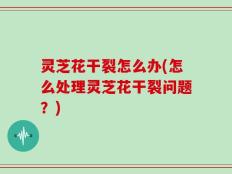 灵芝花干裂怎么办(怎么处理灵芝花干裂问题？)