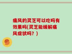 痛风的灵芝可以吃吗有效果吗(灵芝能缓解痛风症状吗？)