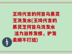 王琦代言的何首乌黑灵芝洗发水(王琦代言的黑灵芝何首乌洗发水  活力滋养发根，护发柔顺不打结)