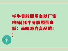 牦牛骨胶原蛋白肽厂家啥味(牦牛骨胶原蛋白肽：品味源自高品质！)