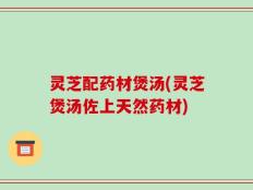 灵芝配药材煲汤(灵芝煲汤佐上天然药材)