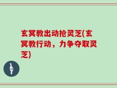 玄冥教出动抢灵芝(玄冥教行动，力争夺取灵芝)