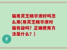 猫用灵芝精华液好吗怎么用(用灵芝精华液对猫有益吗？正确使用方法是什么？)