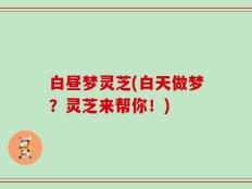 白昼梦灵芝(白天做梦？灵芝来帮你！)