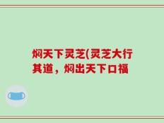 焖天下灵芝(灵芝大行其道，焖出天下口福