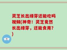 灵芝长出绿芽还能吃吗视频(神奇！灵芝竟然长出绿芽，还能食用？)