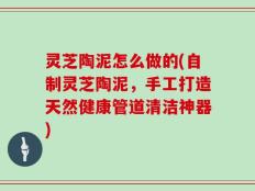 灵芝陶泥怎么做的(自制灵芝陶泥，手工打造天然健康管道清洁神器)