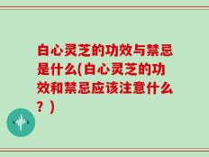 白心灵芝的功效与禁忌是什么(白心灵芝的功效和禁忌应该注意什么？)