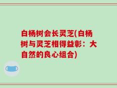 白杨树会长灵芝(白杨树与灵芝相得益彰：大自然的良心组合)