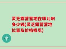 灵芝露营营地在哪儿啊多少钱(灵芝露营营地位置及价格概览)