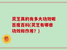 灵芝真的有多大功效呢百度百科(灵芝有哪些功效和作用？)