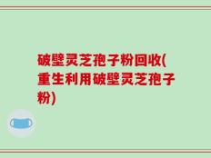 破壁灵芝孢子粉回收(重生利用破壁灵芝孢子粉)