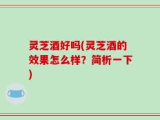 灵芝酒好吗(灵芝酒的效果怎么样？简析一下)