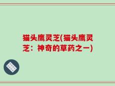 猫头鹰灵芝(猫头鹰灵芝：神奇的草药之一)