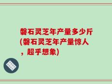 磐石灵芝年产量多少斤(磐石灵芝年产量惊人，超乎想象)