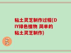 粘土灵芝制作过程(DIY绿色植物 简单的粘土灵芝制作)